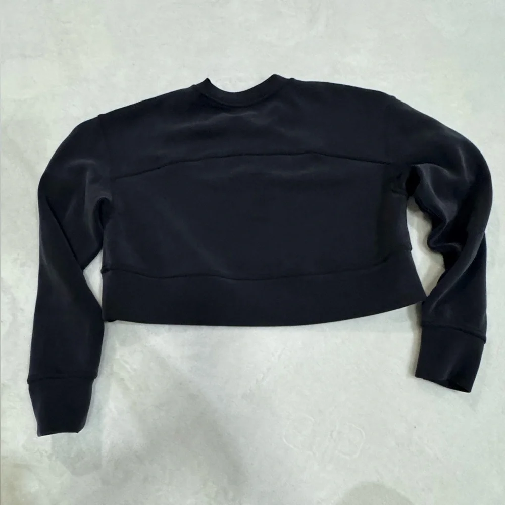 Lululemon Black Softstreme Perfectly Oversized Cropped Crew Set